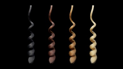 Curls of hair with different parameters